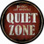 Quiet Zone Brain At Work Novelty Circle Sticker Decal