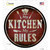 My Kitchen My Rules Novelty Circle Sticker Decal