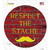Respect The Stache Novelty Circle Sticker Decal