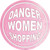 Danger Women Shopping Novelty Circle Sticker Decal
