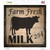 Farm Fresh Milk 25 Cents Novelty Square Sticker Decal
