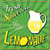 Fresh Squeezed Ice Cold Lemonade Novelty Square Sticker Decal