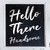 Hello There Handsome Novelty Square Sticker Decal