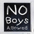 No Boys Allowed Novelty Square Sticker Decal