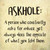 Askhole Definition Novelty Square Sticker Decal