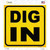 Dig In Novelty Square Sticker Decal
