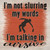 Im Talking In Cursive Novelty Square Sticker Decal