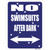 No Swimsuits After Dark Novelty Rectangle Sticker Decal