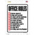Office Rules Novelty Rectangle Sticker Decal