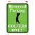 Reserved Golfers Only Novelty Rectangle Sticker Decal