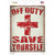 Off Duty Save Yourself Novelty Rectangle Sticker Decal