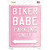 Bike Babe Parking Novelty Rectangle Sticker Decal