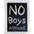 No Boys Allowed Novelty Rectangle Sticker Decal