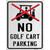 No Golf Cart Parking Novelty Rectangle Sticker Decal