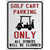 Golf Cart Parking Novelty Rectangle Sticker Decal