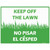 Keep Off The Lawn Novelty Rectangle Sticker Decal