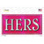 HERS Pink Novelty Sticker Decal