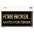 Horn Broken Watch For Finger Novelty Sticker Decal