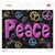 Peace Novelty Rectangle Sticker Decal