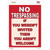 You Arent Welcome Red Novelty Rectangular Sticker Decal