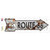 Rusty Route 66 Novelty Arrow Sticker Decal