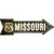 Vintage Route 66 Missouri Novelty Arrow Sticker Decal