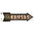 Kansas Route 66 Bulb Letters Novelty Arrow Sticker Decal