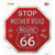 Route 66 Mother Road Novelty Octagon Sticker Decal