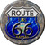 Kansas Route 66 Novelty Circle Sticker Decal