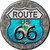 Oklahoma Route 66 Novelty Circle Sticker Decal