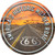 Mother Road Route 66 Novelty Circle Sticker Decal