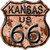 Kansas Route 66 Rusty Novelty Highway Shield Sticker Decal