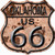 Oklahoma Route 66 Rusty Novelty Highway Shield Sticker Decal