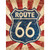 Vintage Route 66 Novelty Rectangle Sticker Decal