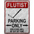 Flutist Parking Metal Novelty Parking Sign