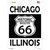 Chicago Illinois Historic Route 66 Novelty Rectangle Sticker Decal