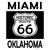 Miami Oklahoma Historic Route 66 Novelty Rectangle Sticker Decal