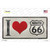 I Love Route 66 Novelty Sticker Decal