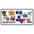 Route 66 Historic 8 Flags Novelty Sticker Decal