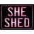 She Shed Pink Novelty Rectangle Sticker Decal