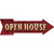 Open House Bulb Letters Novelty Arrow Sticker Decal