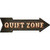 Quiet Zone Bulb Letters Novelty Arrow Sticker Decal