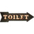 Toilet Bulb Letters Novelty Arrow Sticker Decal