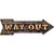 Way Out Bulb Letters Novelty Arrow Sticker Decal