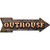 Outhouse Bulb Letters Novelty Arrow Sticker Decal