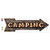 Camping Bulb Letters Novelty Arrow Sticker Decal