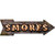 Smores Bulb Letters Novelty Arrow Sticker Decal