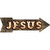 Jesus Bulb Letters Novelty Arrow Sticker Decal