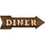 Diner Bulb Letters Novelty Arrow Sticker Decal