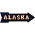 Alaska Bulb Lettering Novelty Arrow Sticker Decal